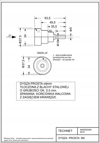 DYSZA ⌀34mm / 9mm REDUKCYJNA Steinel Bosch OPALARKA