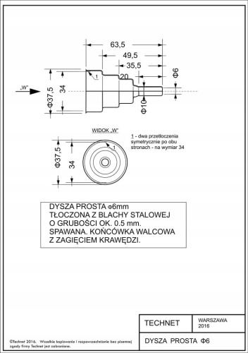 DYSZA ⌀34mm / 6mm REDUKCYJNA Steinel Bosch OPALARKA