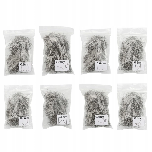 ZSZYWKI 800 szt DO ZSZYWARKI DO PLASTIKU ZSZYWACZ ZESTAW 8 TYP + ORGANIZER