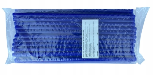 KLEJ NA GORĄCO DO PISTOLETU 11mm TERMOTOPLIWY HOT MELT W LASKACH NIEBIESKI