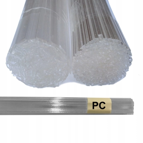 PC 100g TRANSPARENTNE TWORZYWO SPAWARKA do PLASTIKU SPOIWO PLASTIK PROFILE