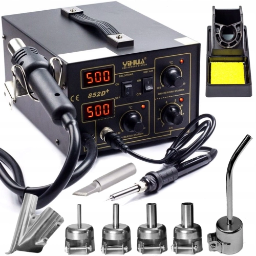 PROFESJONALNA SPAWARKA do PLASTIKU i ZSZYWARKA do PLASTIKU ZGRZEWARKA 852D+