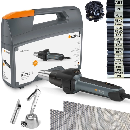 MOCNA PROFESJONALNA SPAWARKA do PLASTIKU Steinel HG2420E + SPOIWO 600G